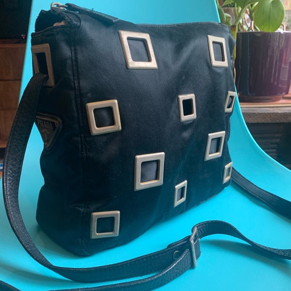 Vintage Prada Black Satin Art Deco Bag -100% Authentic & Great Condition! - Picture 4 of 14
